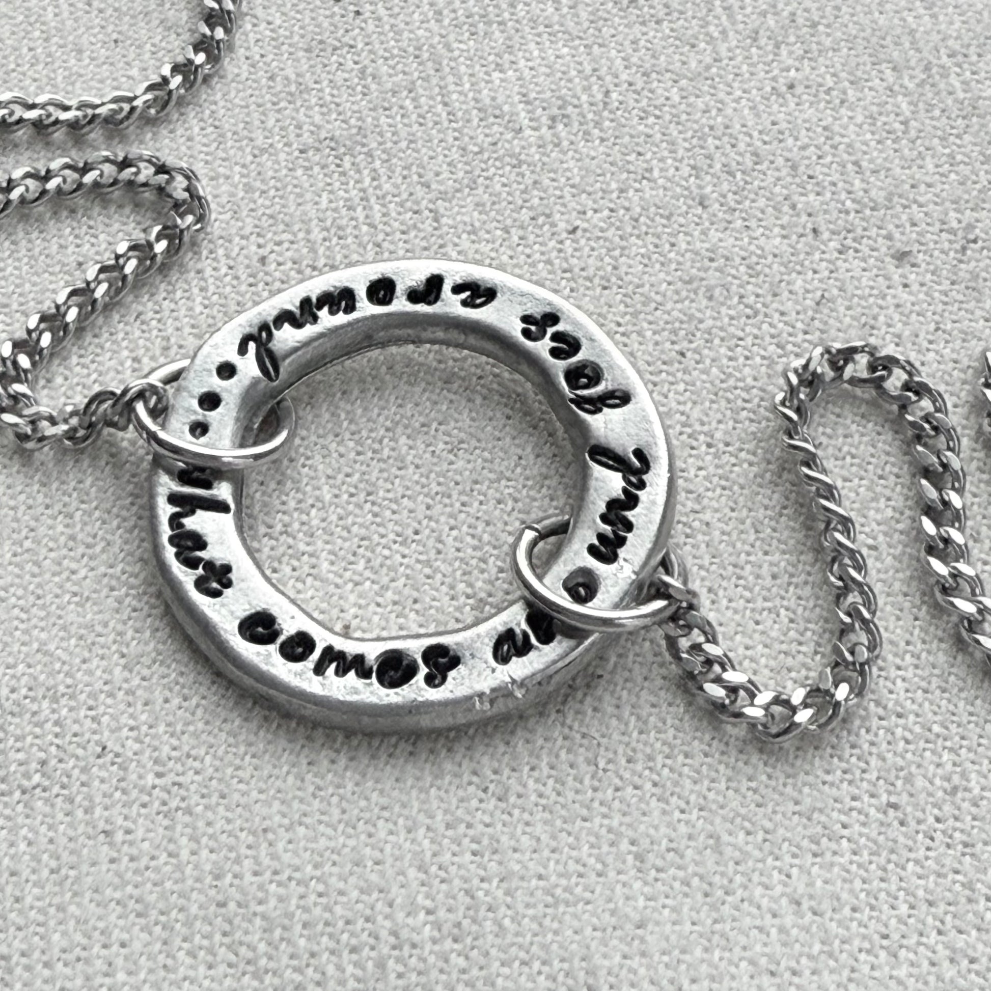 Open Circle Karma Necklace - what comes around goes around - Organically shaped - drake designs jewelry