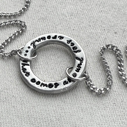 Open Circle Karma Necklace - what comes around goes around - Organically shaped - drake designs jewelry