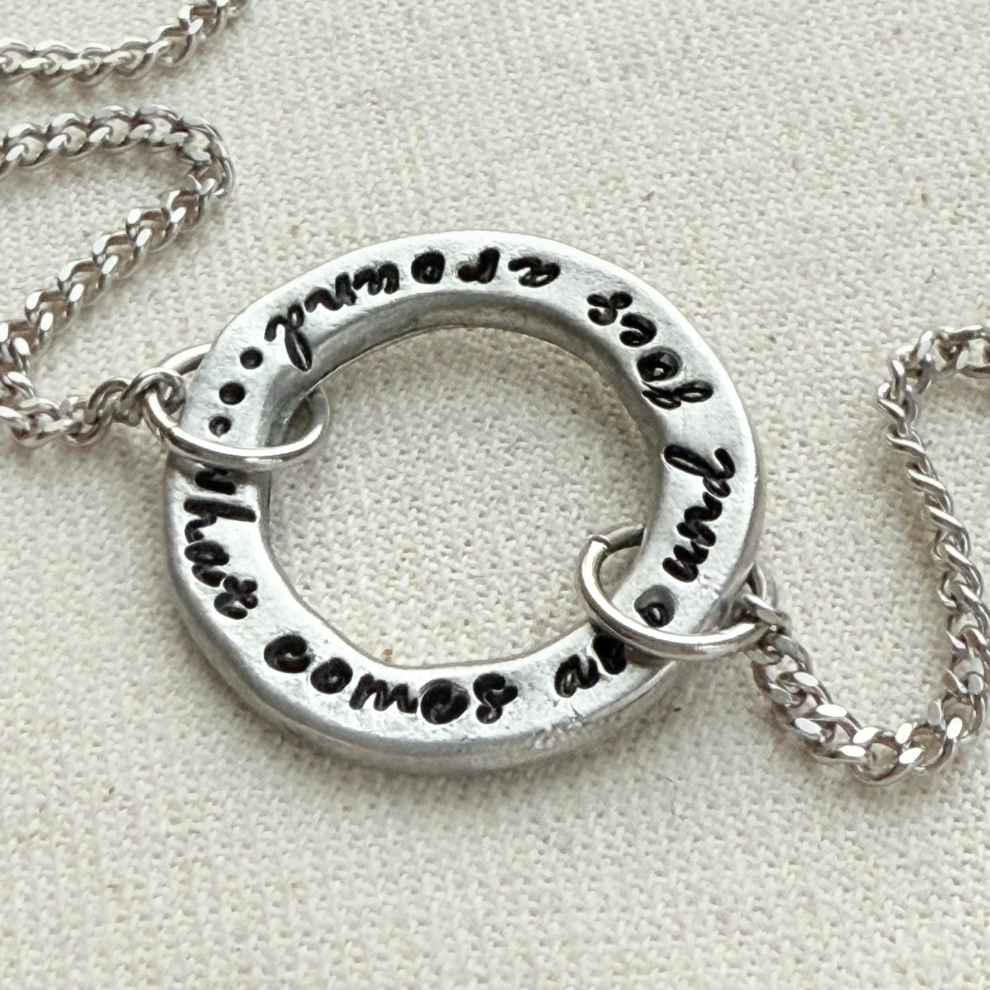 Open Circle Karma Necklace - what comes around goes around - Organically shaped - drake designs jewelry