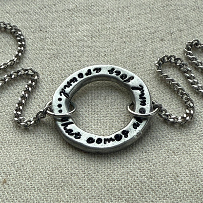 Open Circle Karma Necklace - what comes around goes around - Organically shaped - drake designs jewelry
