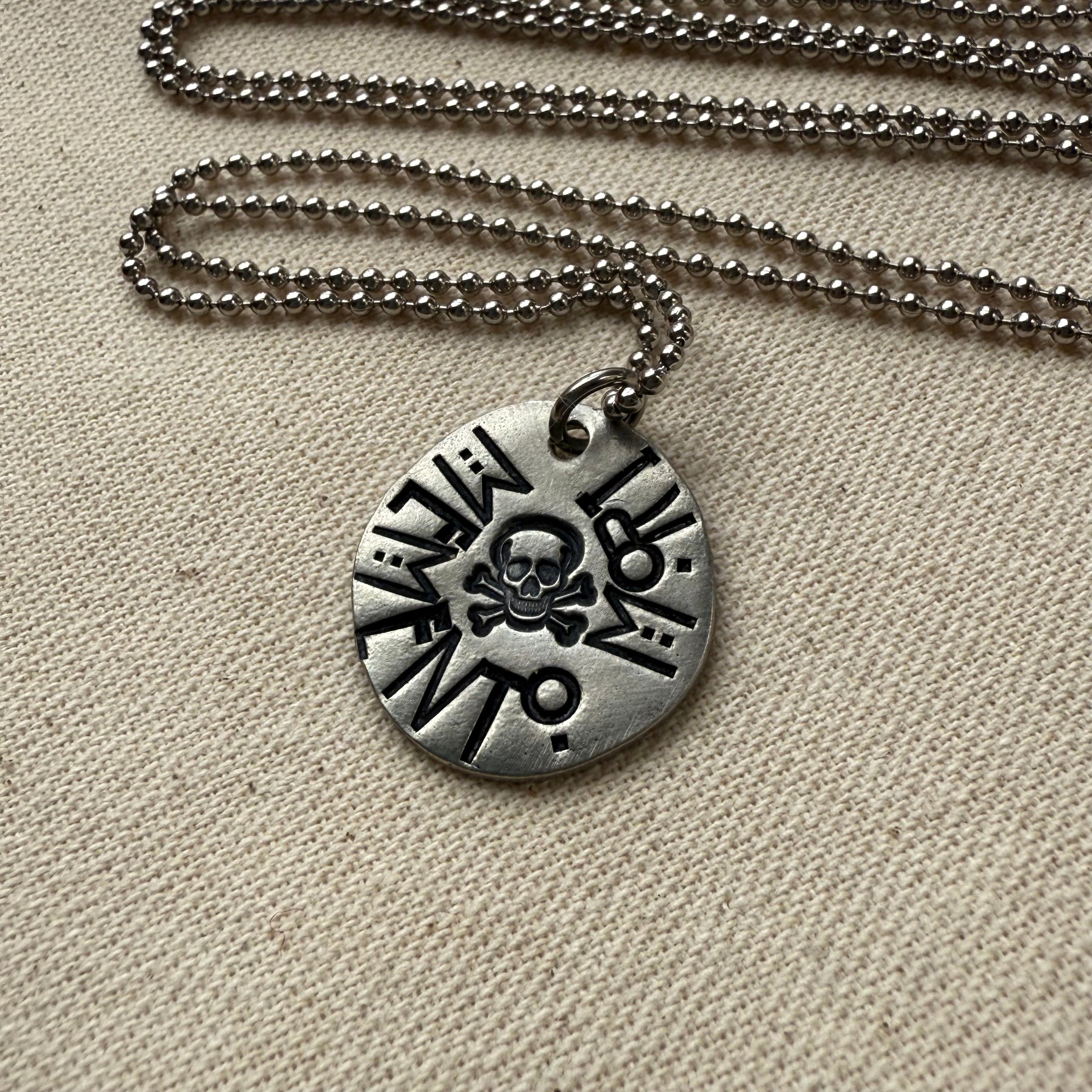 Memento Mori - Latin Phrase Necklace - Remember You Will Die