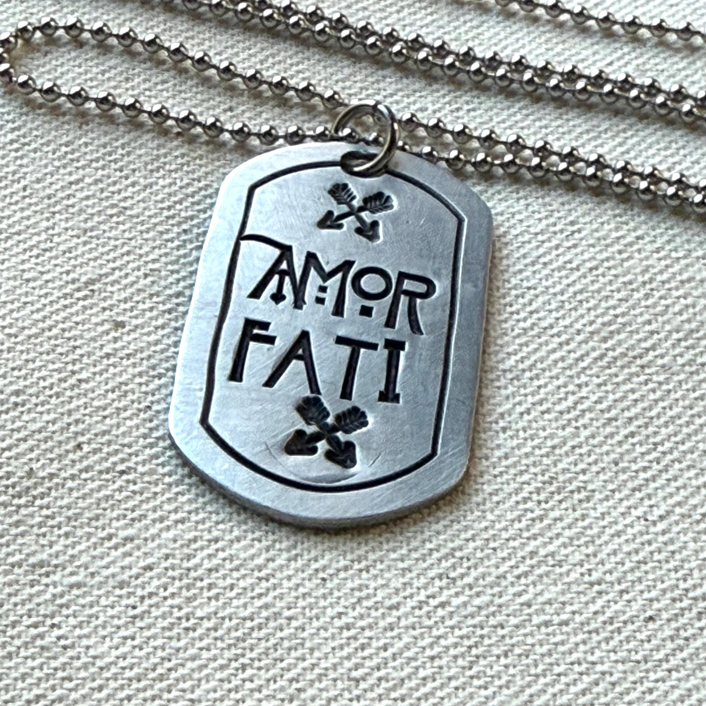 Amor Fati - Latin Phrase Necklace - Love Your Fate