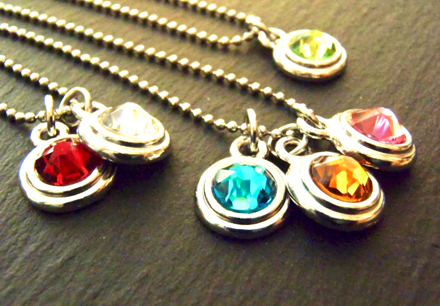 Personalized Birthstone charm necklace - Drake Designs Jewelry