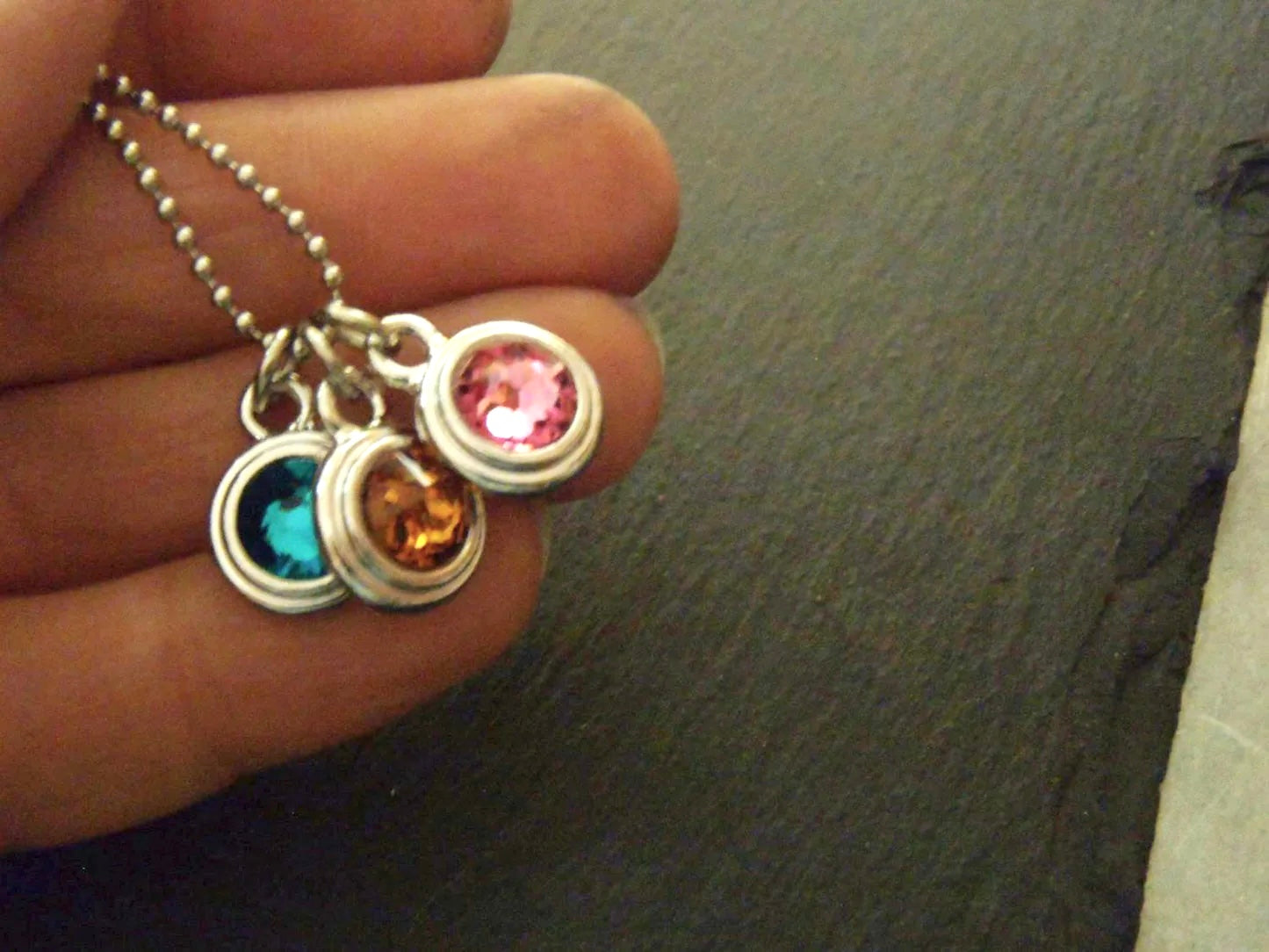 Personalized Birthstone charm necklace -Drake Designs Jewelry