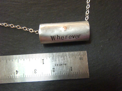 Custom Quote Necklace Handcrafted Sterling Silver inspirational jewelry - drake designs jewelry