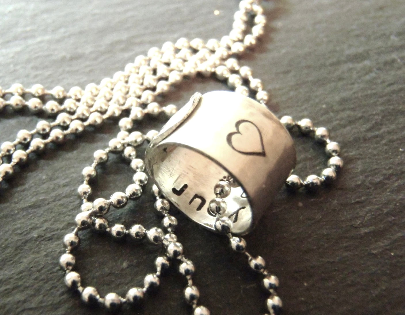 I carry your heart necklace with message hidden inside