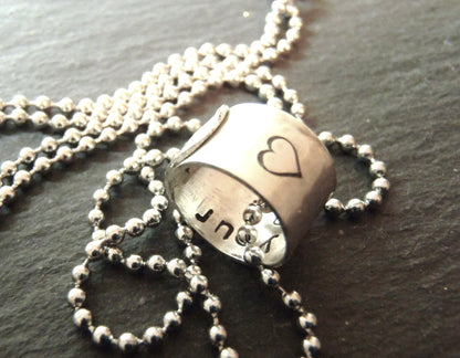 I carry your heart necklace with message hidden inside
