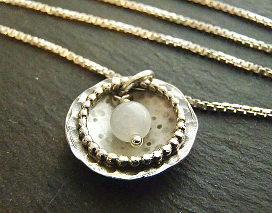 sterling silver moonstone necklace constellation jewelry