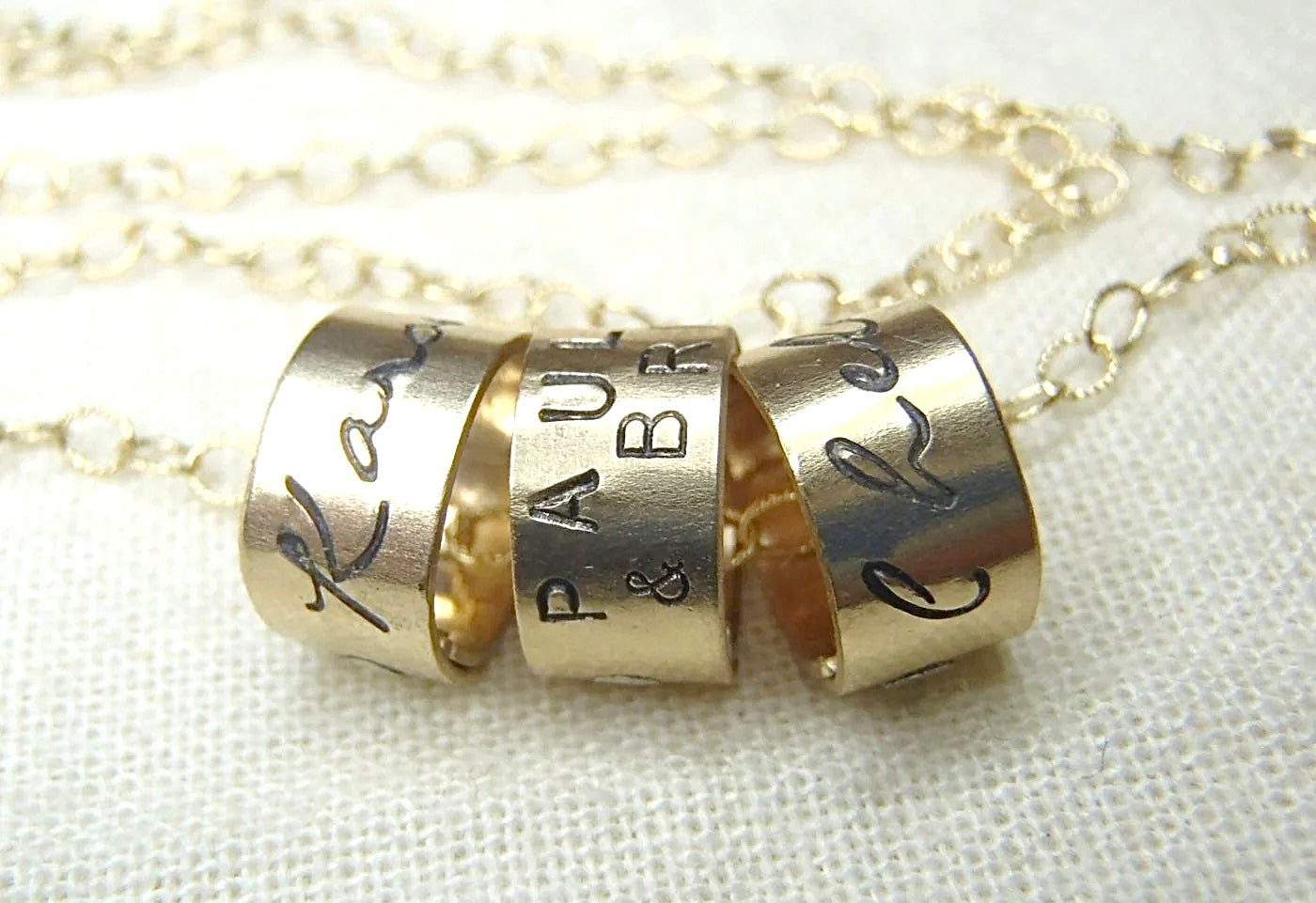 Mom Necklace with  - Childrens Names - 14k Gold filled Personalized Name Charm Necklace - Drake Designs Jewelry