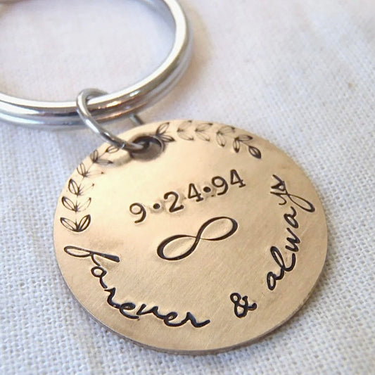 Personalized Bronze Anniversary Gifts for him her - 8th Anniversary Gift - Traditional Solid Bronze - Drake Designs Jewelry