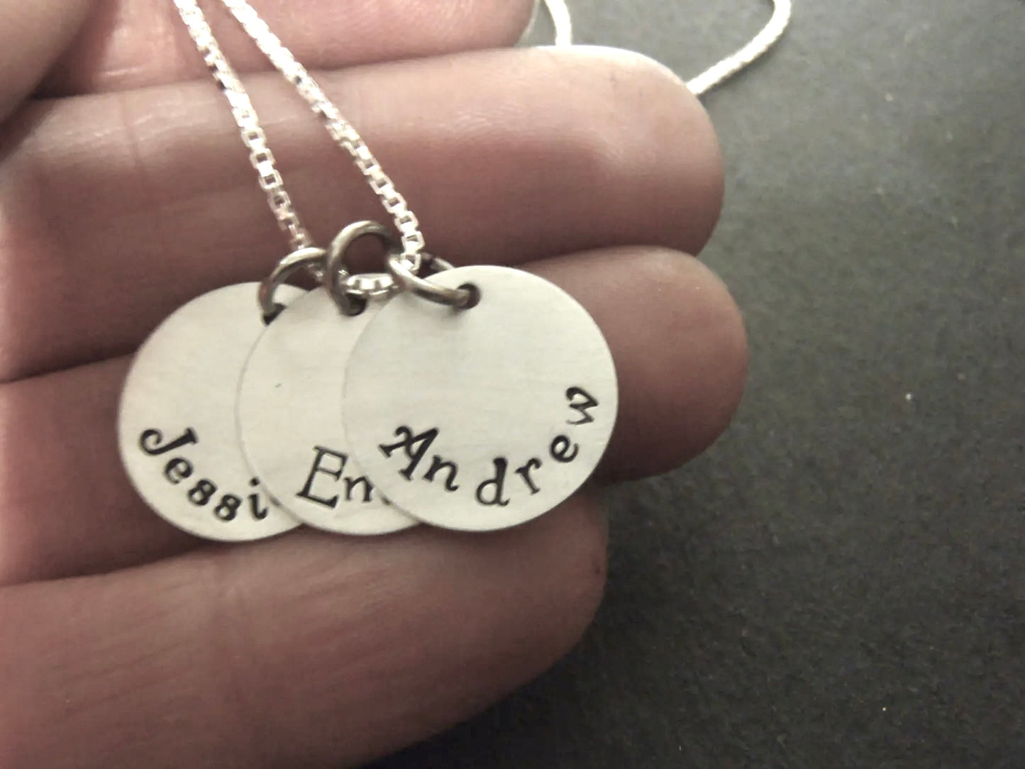 Sterling silver Mother's necklace personalized with names for mom - Drake Designs Jewelry