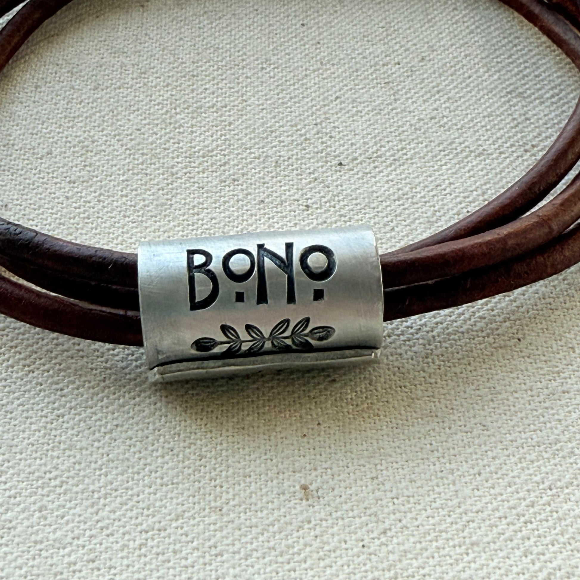 Vince Malum Bono Leather Bracelet | Overcome Evil with Good | Latin Phrase Jewelry | Hand Crafted Bracelet- drake designs jewelry
