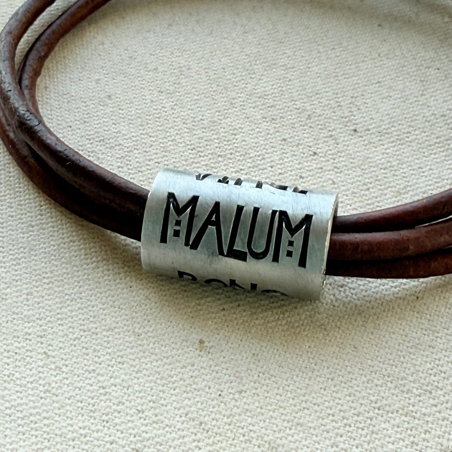 Vince Malum Bono Leather Bracelet | Overcome Evil with Good | Latin Phrase Jewelry | Hand Crafted Bracelet- drake designs jewelry