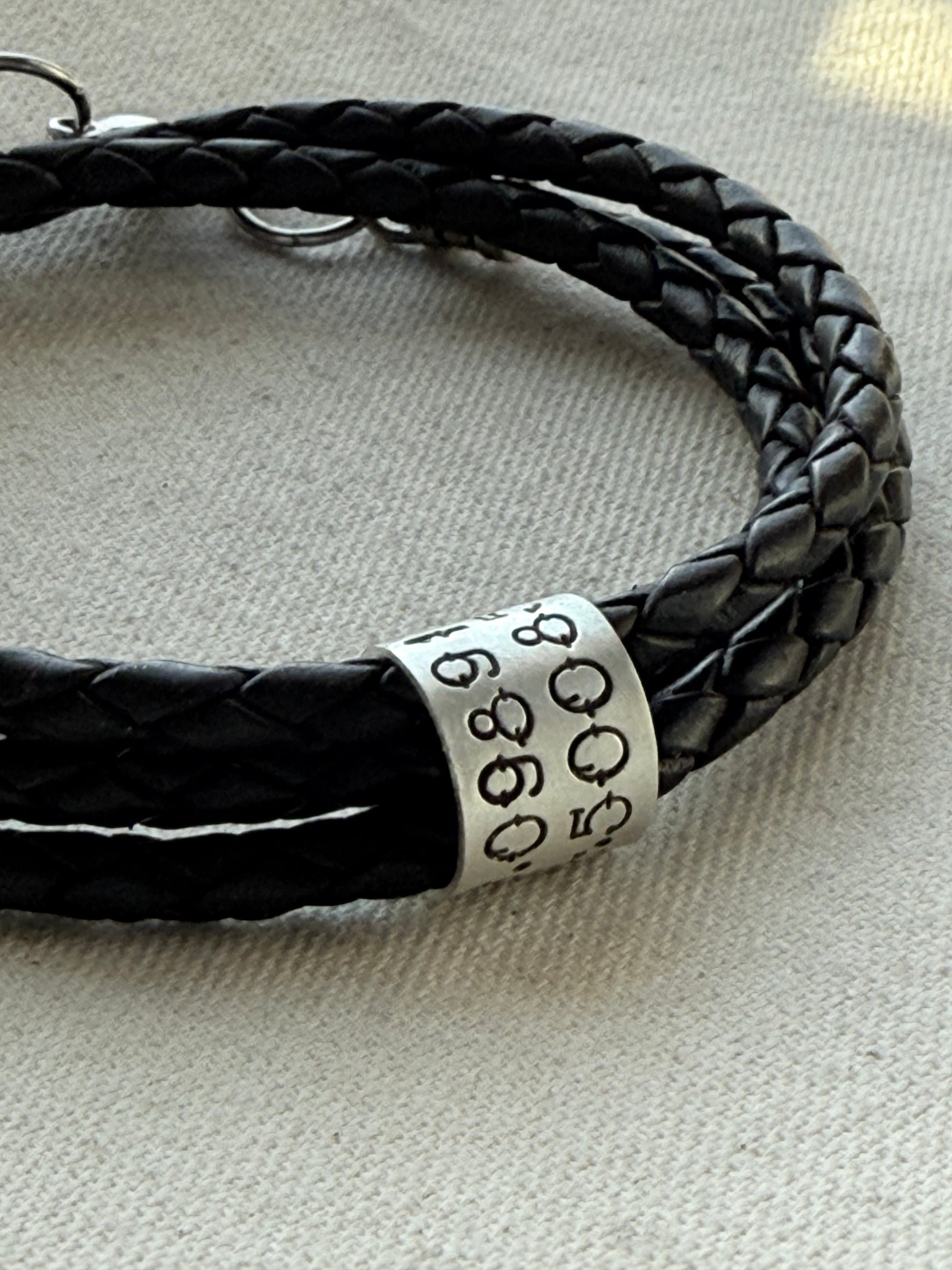 Sterling Silver | Coordinates Bracelet for Men or Women Latitude Longitude Jewelry | Braided Leather | Drake Designs Jewelry