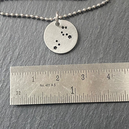 Zodiac Constellation Necklace Hand Stamped - Choose your Sign