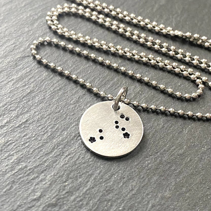 Zodiac Constellation Necklace Hand Stamped - Choose your Sign