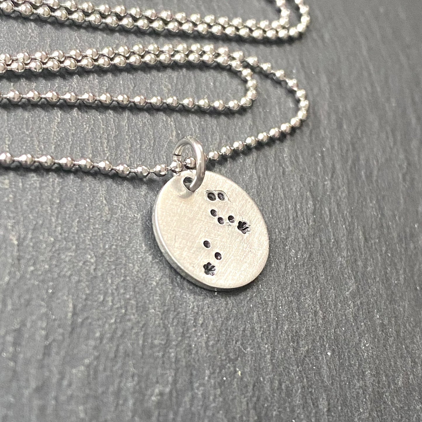 Zodiac Constellation Necklace Hand Stamped - Choose your Sign