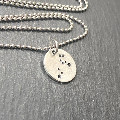 Zodiac Constellation Necklace Hand Stamped - Choose your Sign