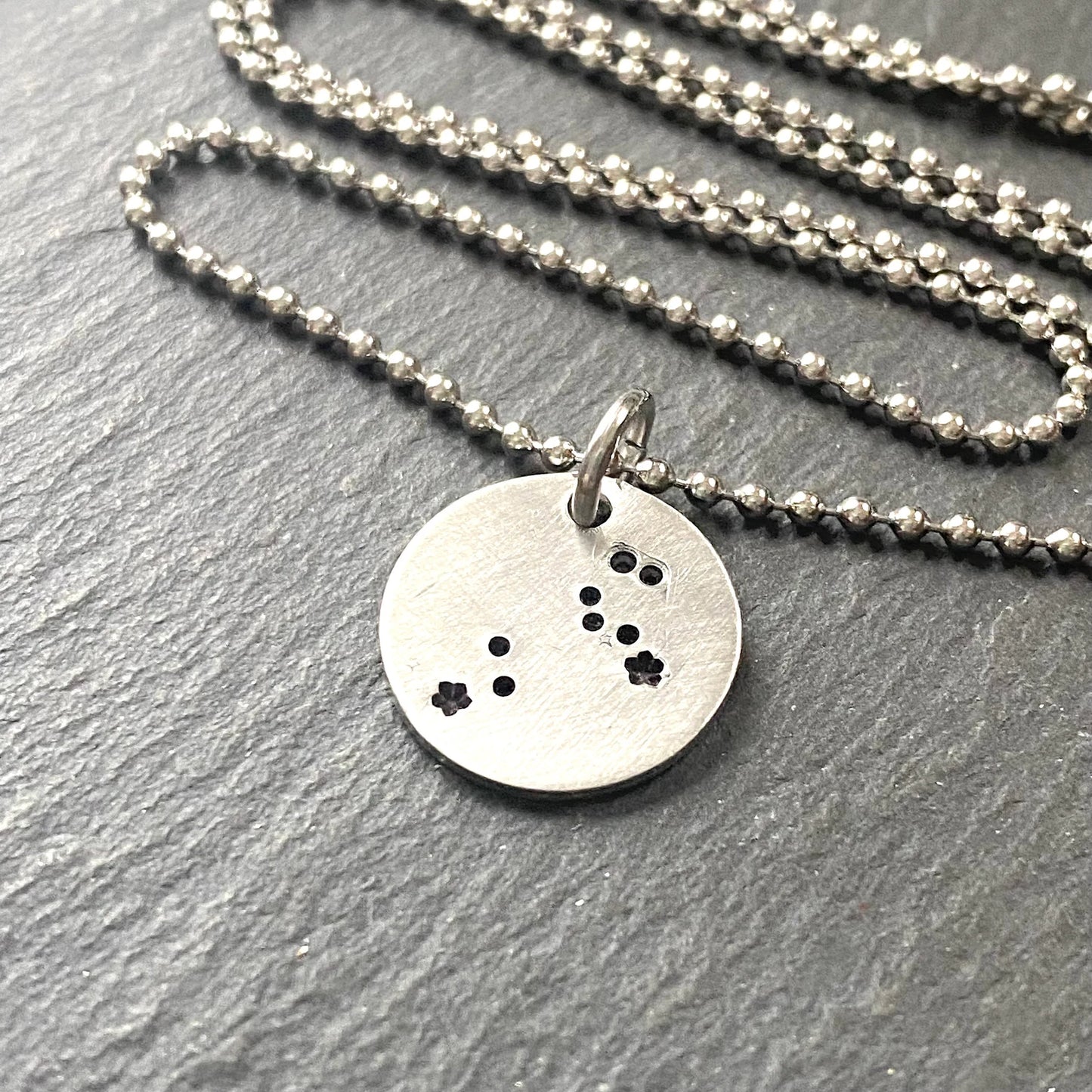 Zodiac Constellation Necklace Hand Stamped - Choose your Sign