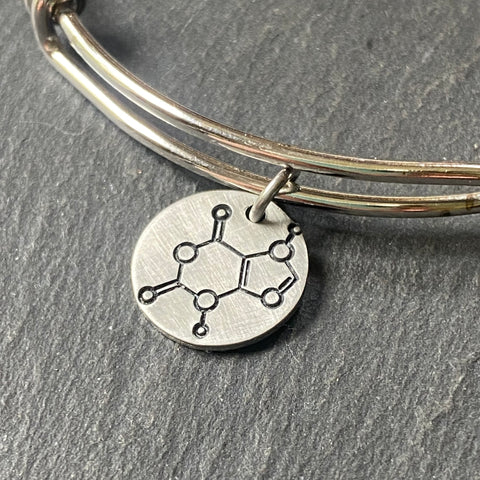 chocolate molecule bracelet. chemistry jewelry science gift for her. drake designs jewelry