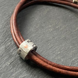 Dopamine molecule leather bracelet. chemistry jewelry science gift for him. drake designs jewelry