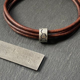 Dopamine molecule leather bracelet. chemistry jewelry science gift for him. drake designs jewelry