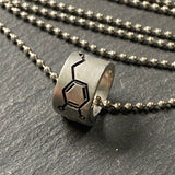 Dopamine molecule charm necklace. chemistry jewelry science gift for him. drake designs jewelry