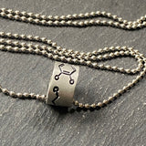 Dopamine molecule charm necklace. chemistry jewelry science gift for him. drake designs jewelry