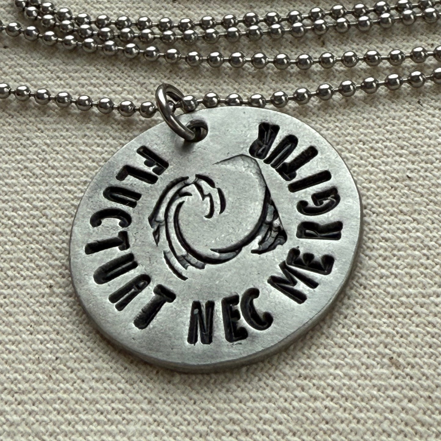 Fluctuat Nec Mergitur -  Latin Phrase Necklace- Tossed by the Waves, But Does Not Sink - Drake Designs Jewelry