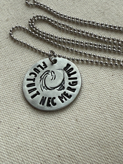 Fluctuat Nec Mergitur -  Latin Phrase Necklace- Tossed by the Waves, But Does Not Sink - Drake Designs Jewelry