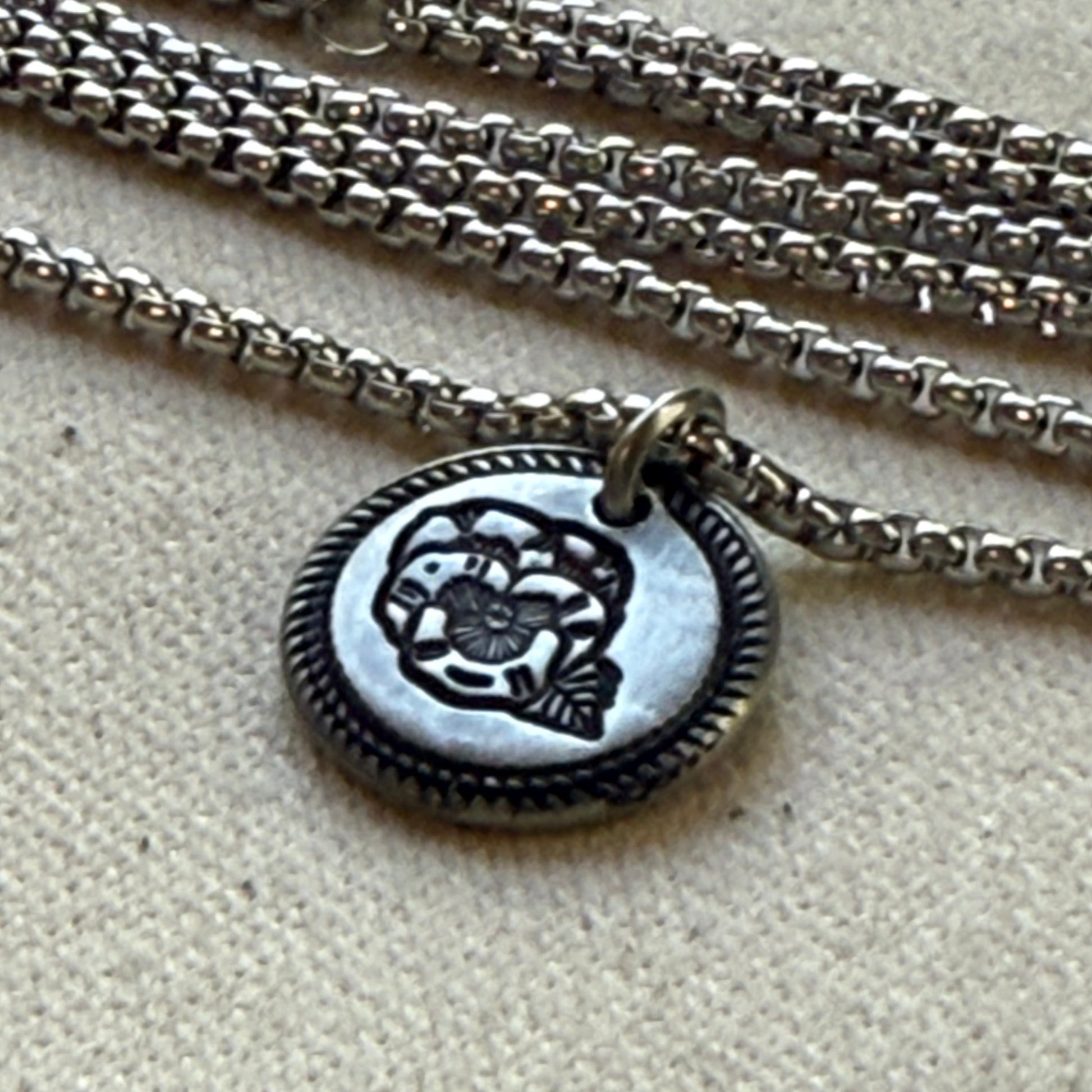 Wax seal birth flower necklace for mom silver - drake designs jewelry