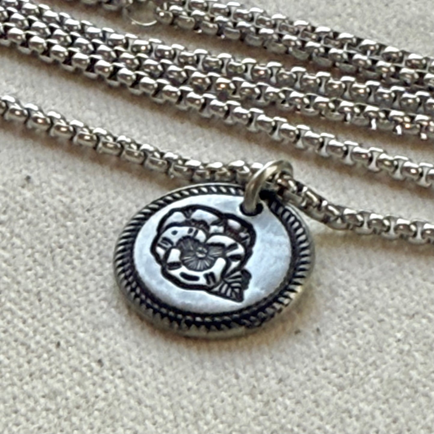 Wax seal birth flower necklace for mom silver - drake designs jewelry