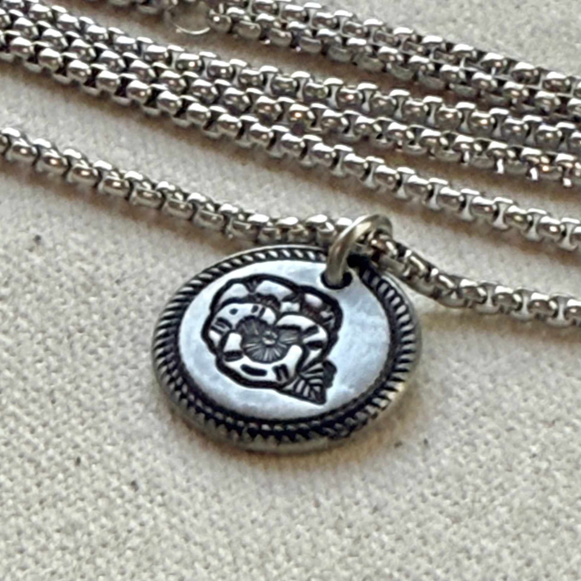 Wax seal birth flower necklace for mom silver - drake designs jewelry