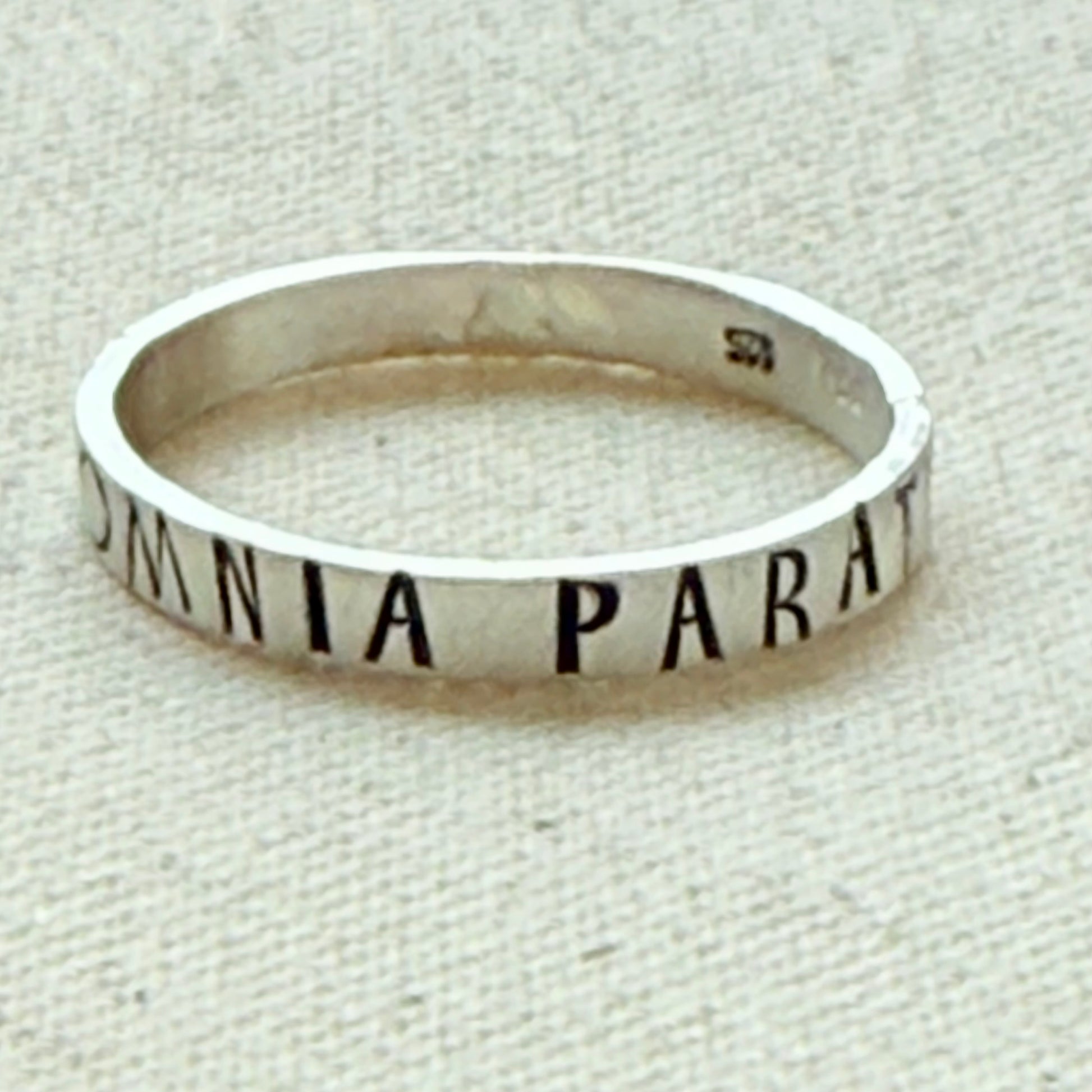 Sterling silver Poesy, Posy, Posey or Posie rings with kids names or mantra in your choice of font - drake designs jewelry