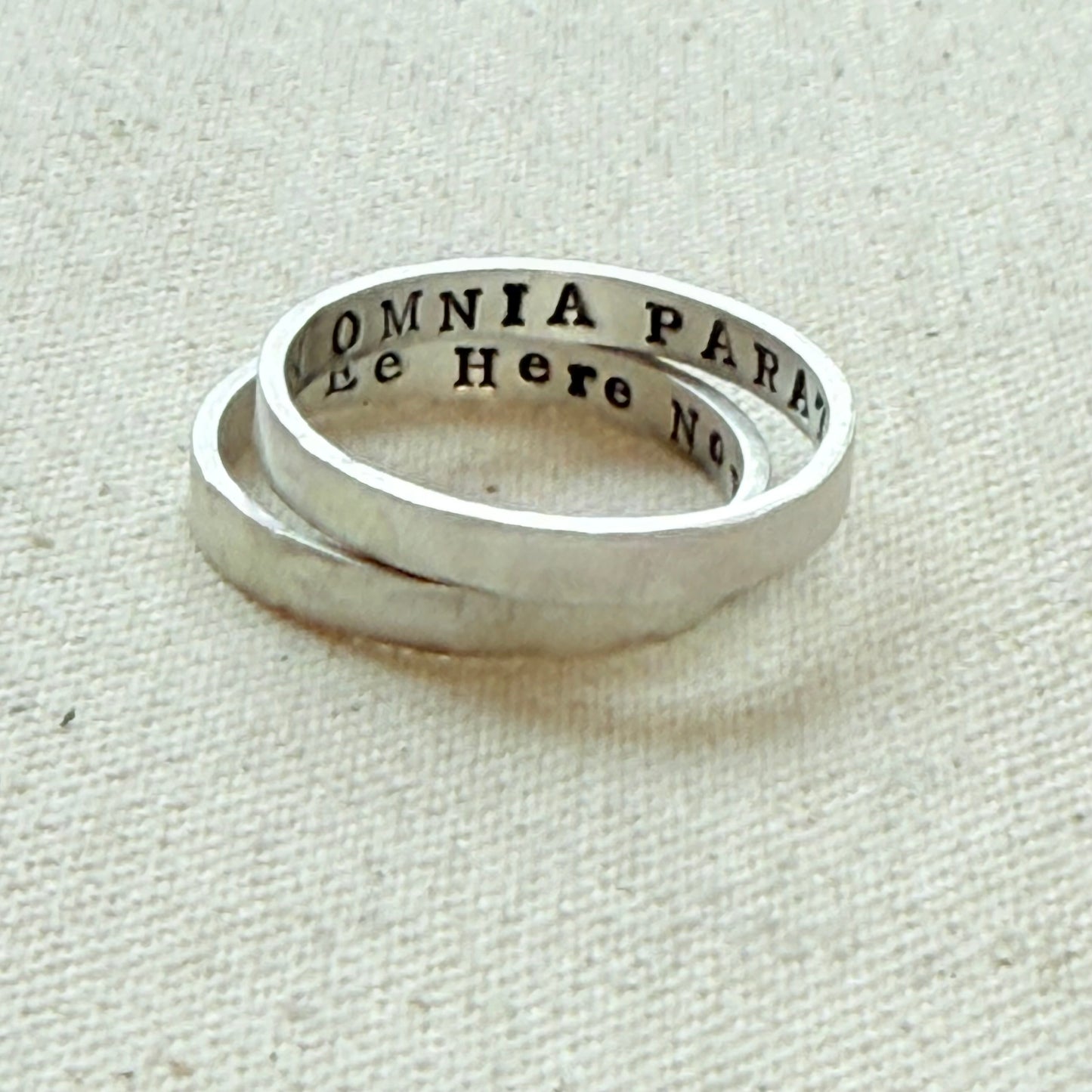 Sterling silver Poesy, Posy, Posey or Posie rings with kids names or mantra in your choice of font - drake designs jewelry