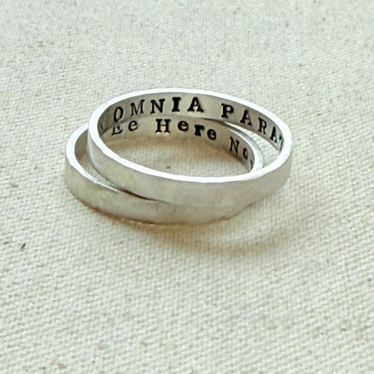 Sterling silver Poesy, Posy, Posey or Posie rings with kids names or mantra in your choice of font - drake designs jewelry