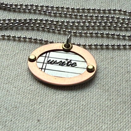 Writer Jewelry - Literary Necklace - Gift for Author - "write" - drake designs jewelry