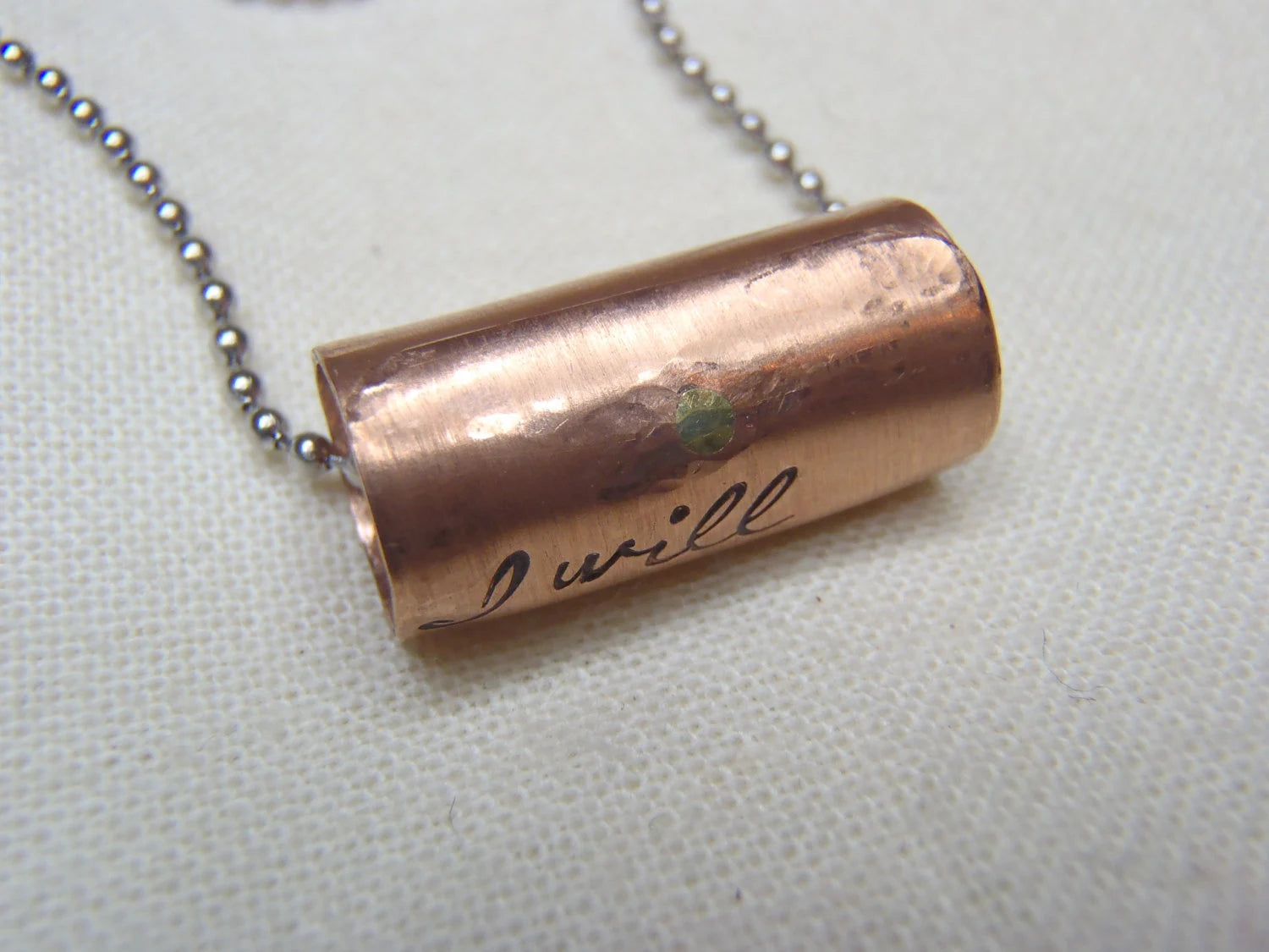 custom text on hand crafted copper necklace - 7th copper anniversary gift - drake designs jewelry
