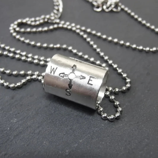 Follow your heart sterling silver compass necklace - drake designs jewelry