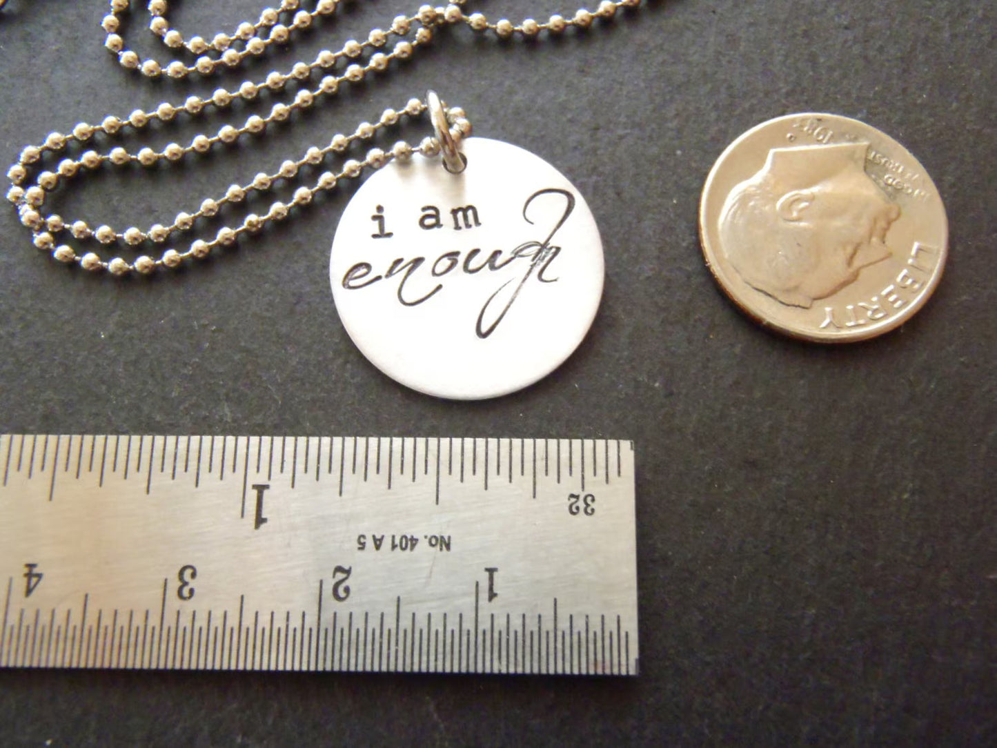 I am enough silver artisan necklace - drake designs jewelry