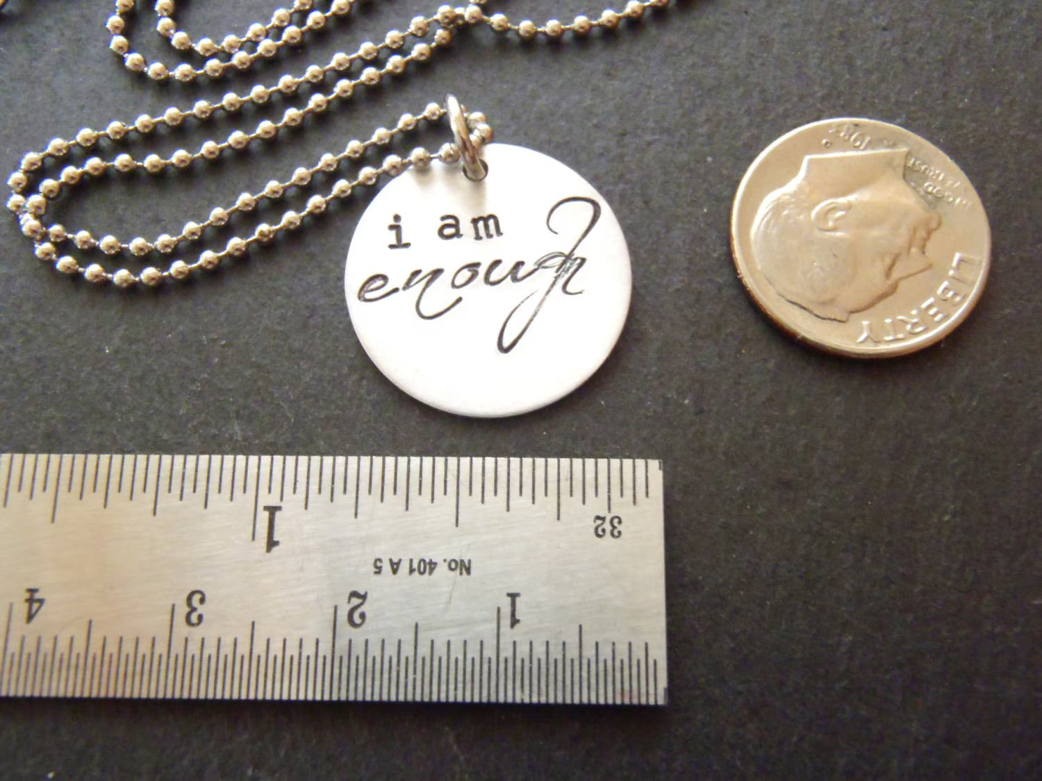 I am enough silver artisan necklace - drake designs jewelry