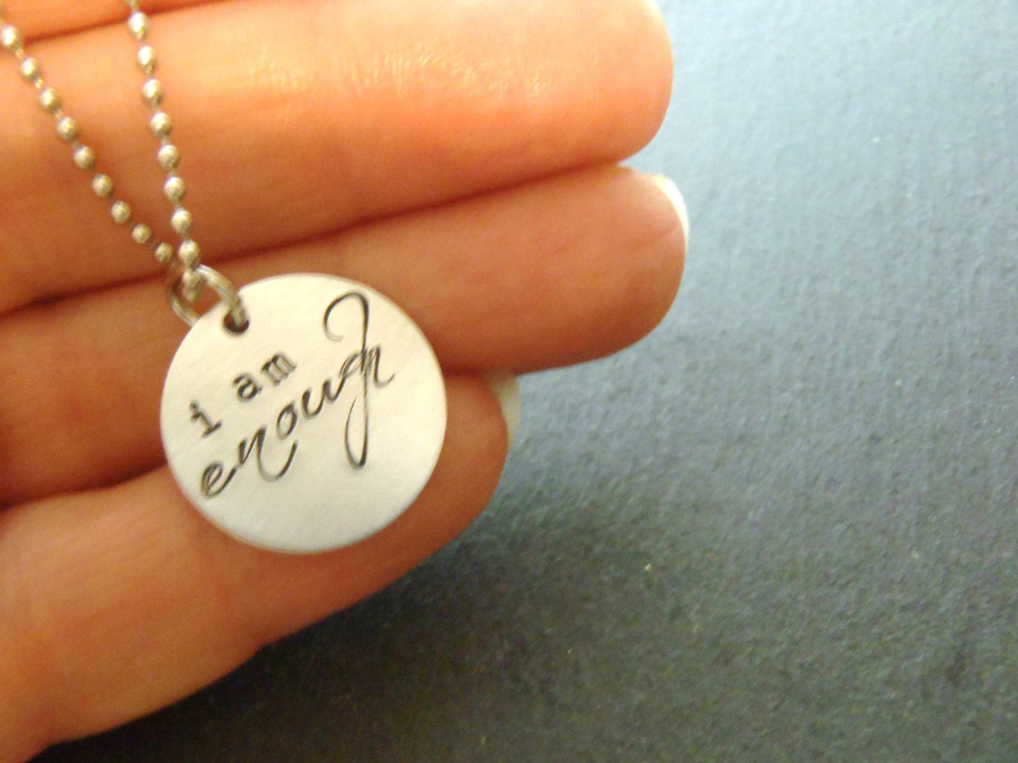 I am enough silver artisan necklace - drake designs jewelry
