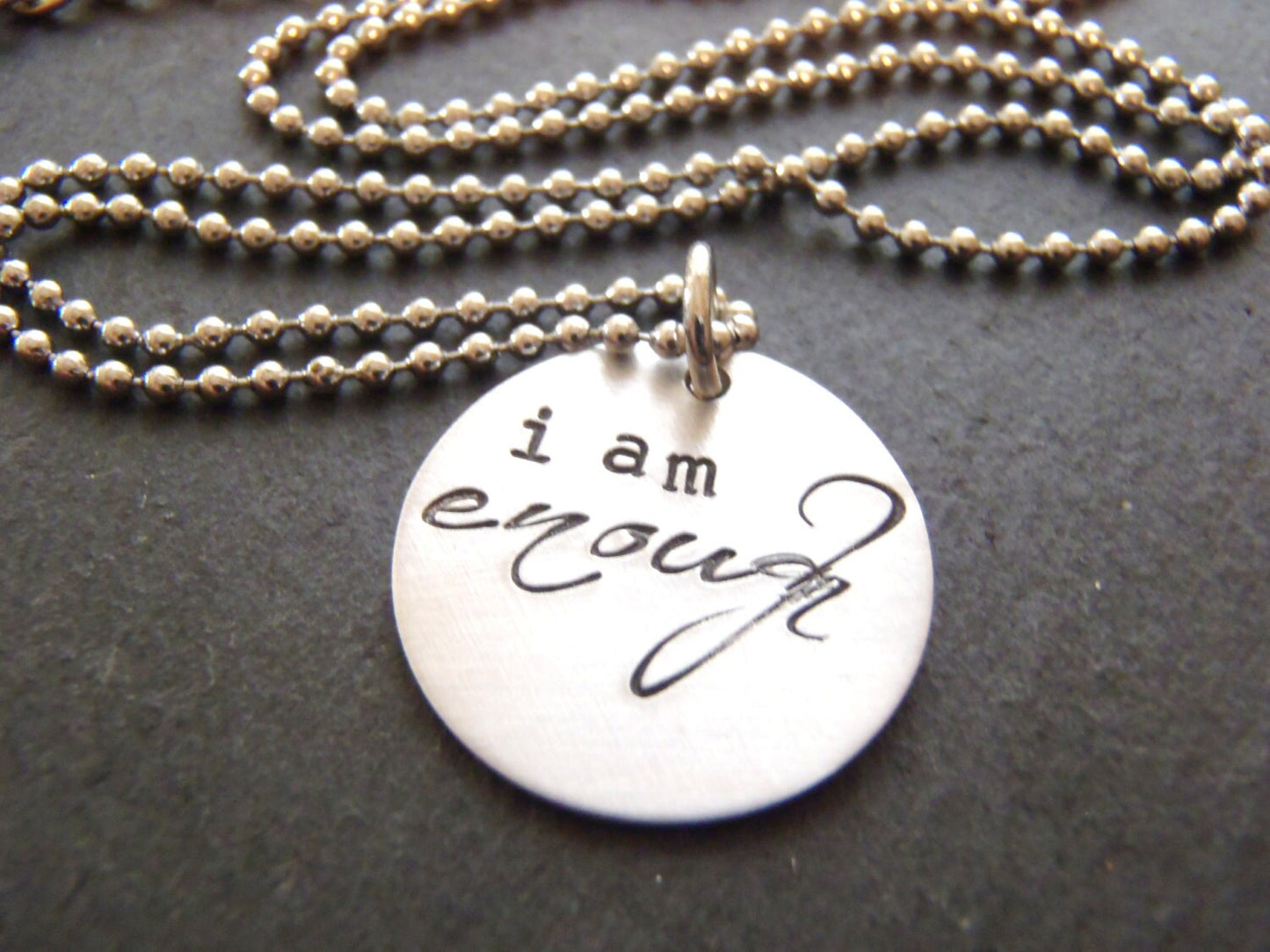 I am enough silver artisan necklace - drake designs jewelry