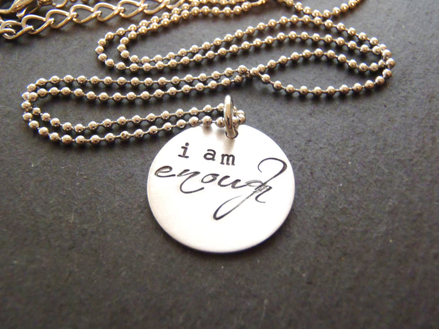 I am enough silver artisan necklace - drake designs jewelry