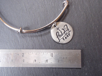 Faith Over Fear Bangle Bracelet