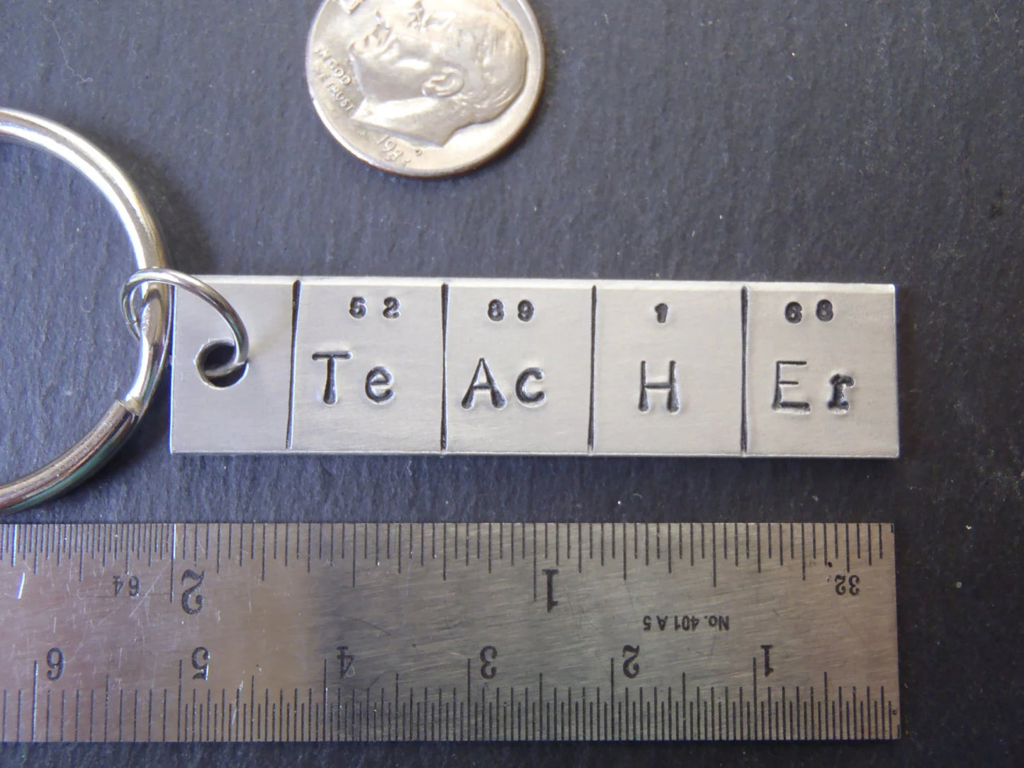 Periodic Table Keychain - TeAcHEr Gift for Chemistry Teacher - drake designs jewelry