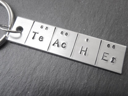 Periodic Table Keychain - TeAcHEr Gift for Chemistry Teacher - drake designs jewelry