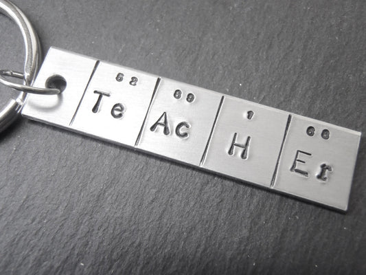 Periodic Table Keychain - TeAcHEr Gift for Chemistry Teacher - drake designs jewelry