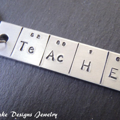 Periodic Table Keychain - TeAcHEr Gift for Chemistry Teacher - drake designs jewelry