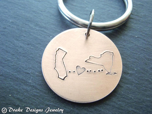 State to State State Personalized Keychain